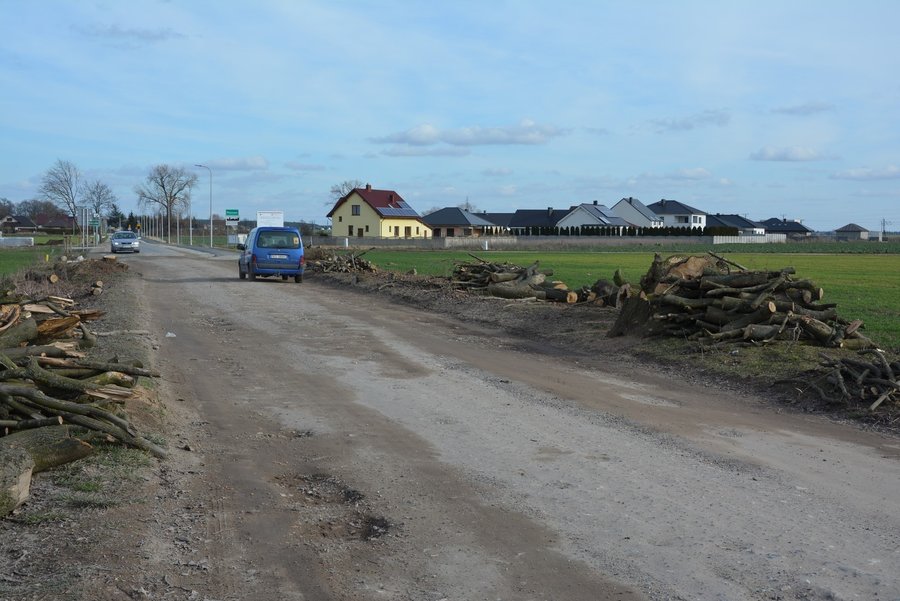 Firma, która wygrała przetarg, usunęła tylko drzewa i przywiozła na miejsce krawężniki. 