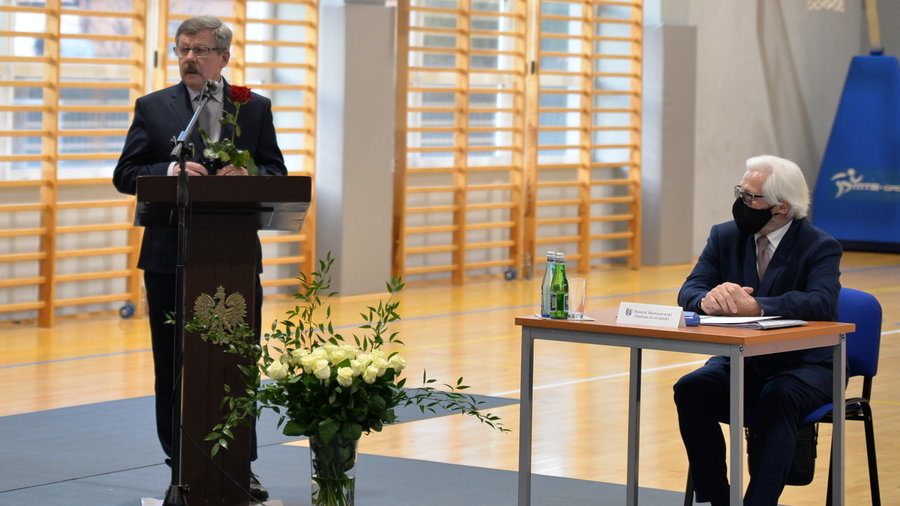 Radny Andrzej Wawer i starosta Henryk Bartoszewski