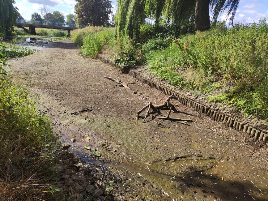 Do Kanału Ulgi przestała dopływać woda (15.07.2022)