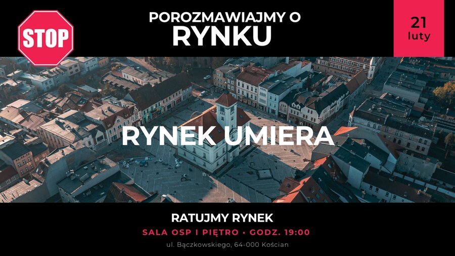 Plakat organizatora spotkania planowanego na 21 lutego br.