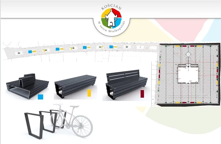 Kształty ławek zaprezentowano w czerwcu br.