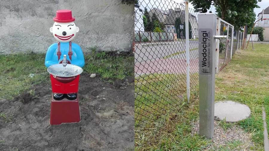 Zdroje typu „Pawełek” i słupek.