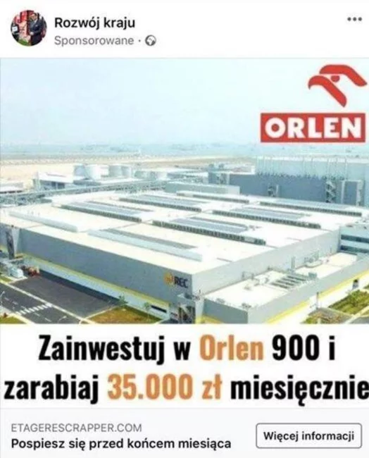 Jedna z fałszywych reklam.