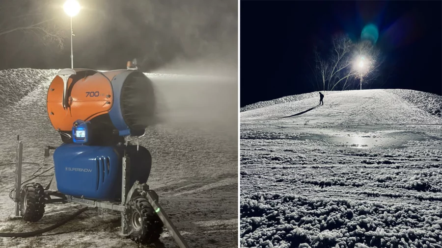 Tor naśnieżano w nocy 