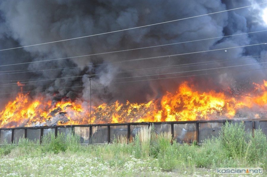 Zdjęcie z niedzielnego pożaru. Fot. B. Ludowicz