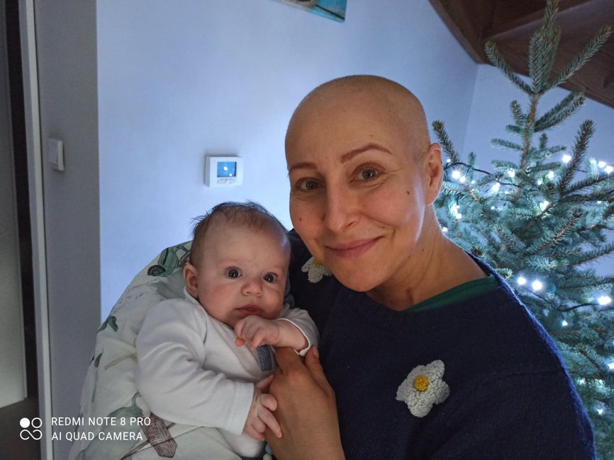 Agnieszka z synem Jasiem