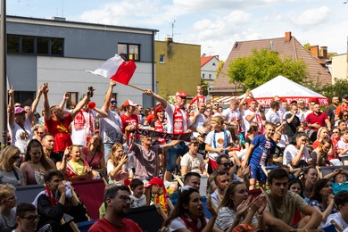 Wspólne kibicowanie kościaniaków 