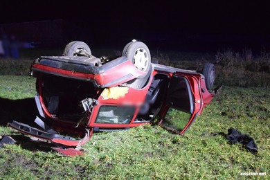 Pijany nastolatek doprowadził do wypadku