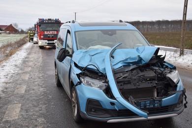 Zderzył się ze zwierzyną leśną