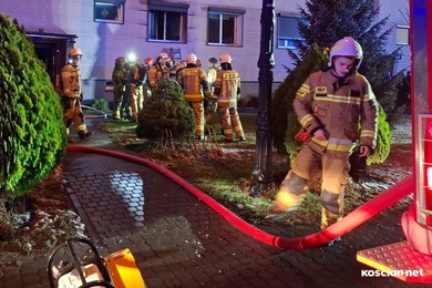 Pożar w bloku. Ewakuowano mieszkańców