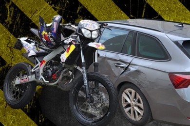 Zajechał drogę motorowerzyście