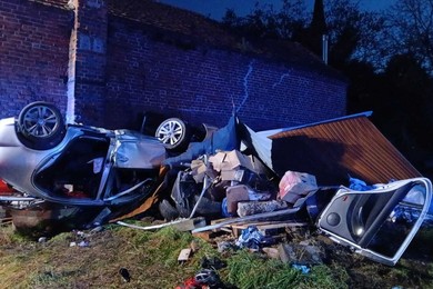 Poważny wypadek w Wonieściu. Kierowca był pijany 