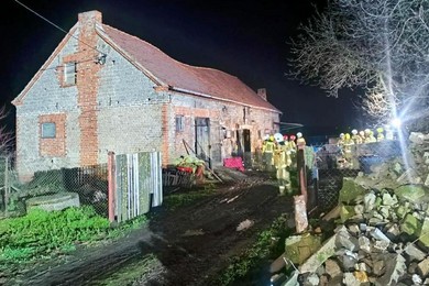 Zawaliła się chlewnia. Padło osiem zwierząt 