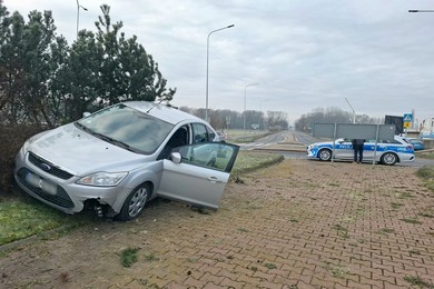 Senior wjechał na środek ronda w Kiełczewie
