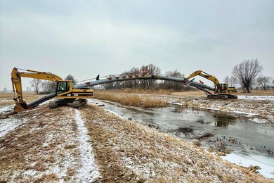 Zniknął charakterystyczny łuk nad kanałem Obry
